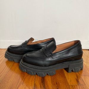 GANNI black chunky loafers!!